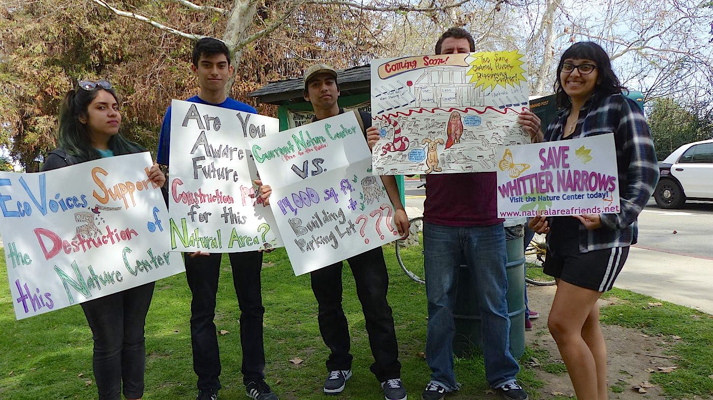 Local young people exploring Whittier Narrows Natural Area